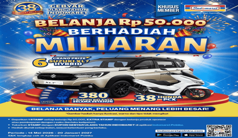 undian gebyar ulang tahun Indomaret 2026