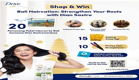 undian Dove 2023 berhadiah wisata ke Bali bersama Dian Sastrowardoyo