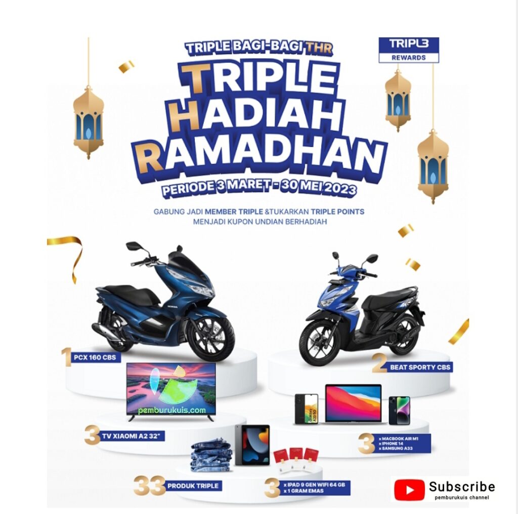 Undian Triple Jeans 2023 Berhadiah Motor Honda PCX