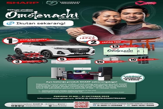 Undian Sharp 2025 Terbaru SLD Omotenashi Berhadiah Mobil Daihatsu Rocky
