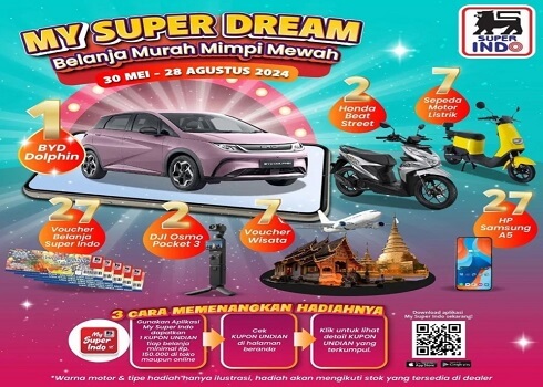 undian My super Dream Super Indo 2024 berhadiah mobil