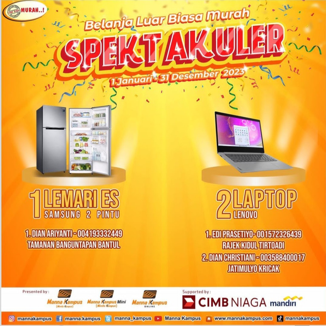 Pemenang manna kampus periode 1