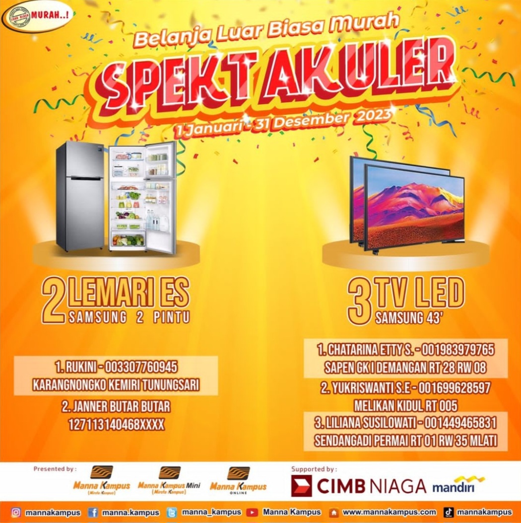 Pemenang undian manna kampus