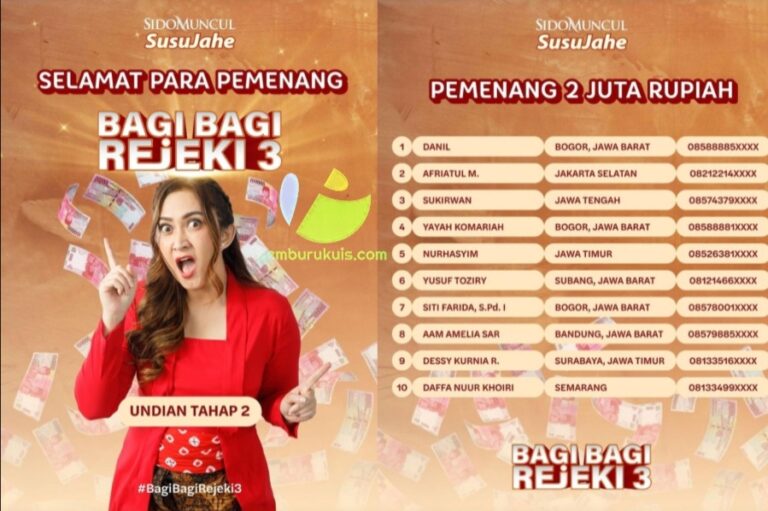 Pemenang undian sidomuncul 2023