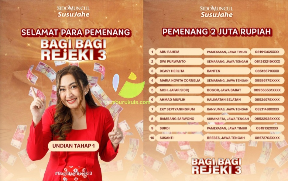 Pemenang undian sidomuncul 2023