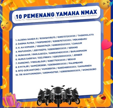 Pemenang nmax periode 4