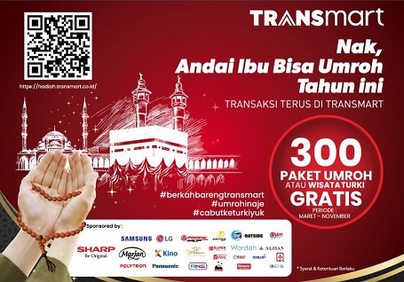 promo undian transmart 2024 berhadiah 300 paket umroh gratis atau wisata ke turki