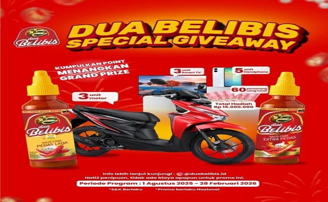 undian special giveawy dua belibis 2025 2026 berhadiah motor