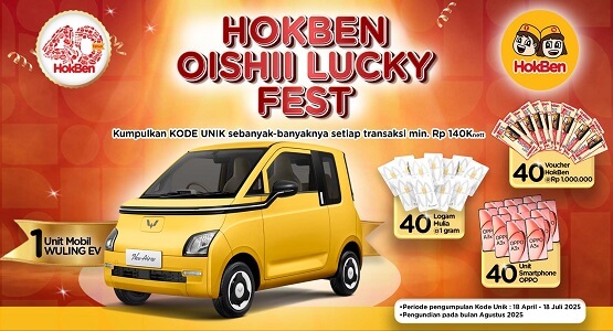undian hokben terbaru 2025 berhadiah mobil listrik