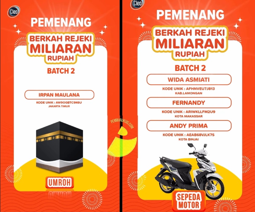 Pemenang umroh batch 2 undian cleo