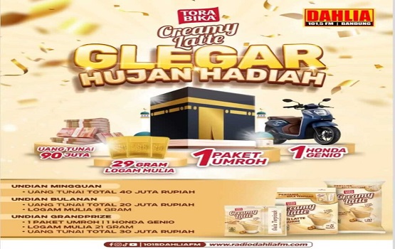 gelegar hadiah Torabika Creamy Latte