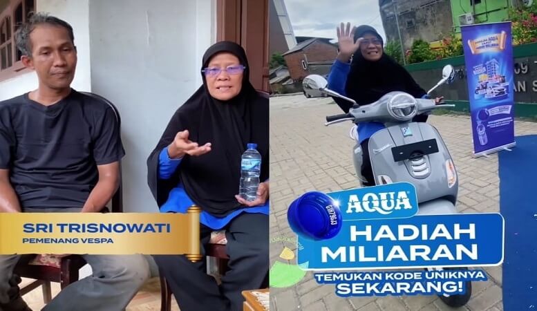 pemenang Vespa LX undian Aqua