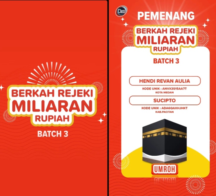 Pemenang umroh undian cleo