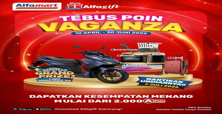 Tebus Poin Vaganza Alagift 2026 berhadiah Honda Vario 160