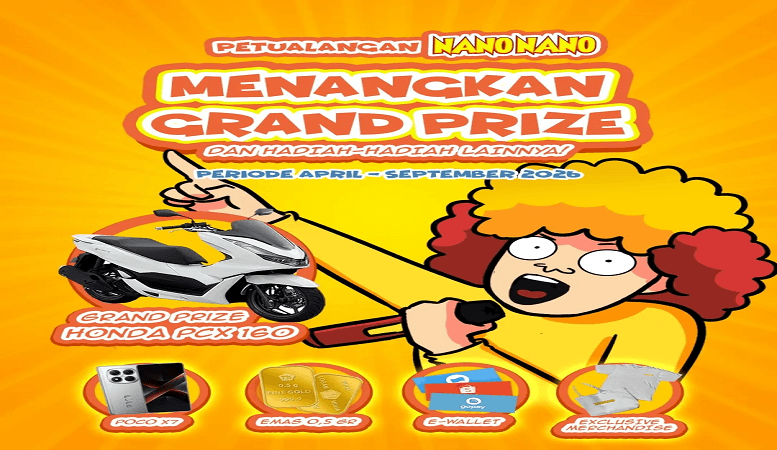 Undian petualangan Nano Nano 2026 berhadiah Motor Honda pCX 160