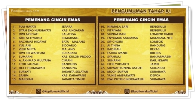 Promo Kopi Luwak 2021 Berhadiah Umroh Dan Info Pemenangnya Pemburukuis Com