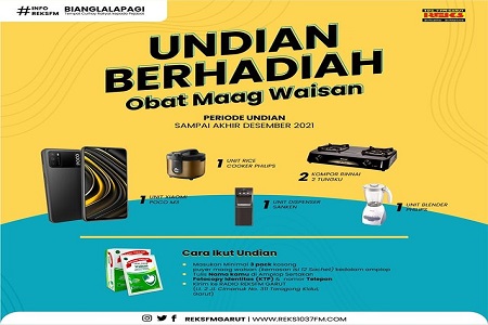 promo undian waisan berhadiah HP, dispenser, rice cooker