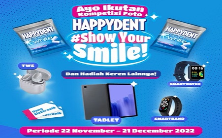 promo Happydent Show Your Smile Berhadiah Jutaan Rupiah