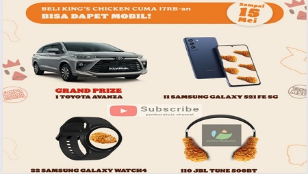 Undian Renyah REjeki nguNYAH Burger King 2022 Berhadiah Mobil Toyota Avanza