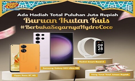 kuis ramadhan 2023 berhadiah samsung S23 Ultra dari Hydro Coco