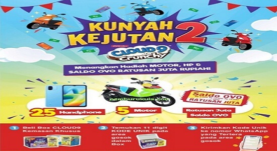Hadiah Motor Gratis dari Promo Kunyah Kejutan 2 Cloud9 Crunchy