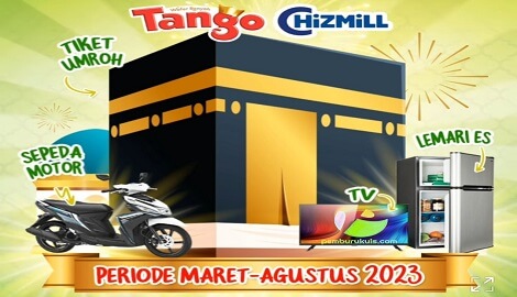 Undian Tango Chizmill 2023 Berhadiah Paket Umroh, Sepeda Motor