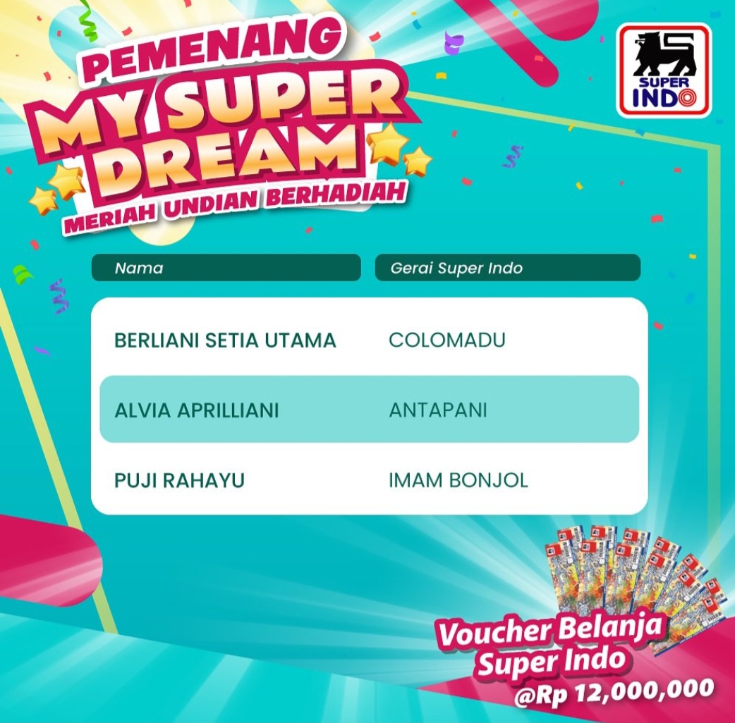 Pemenang Undian My Super Dream Super Indo 2023