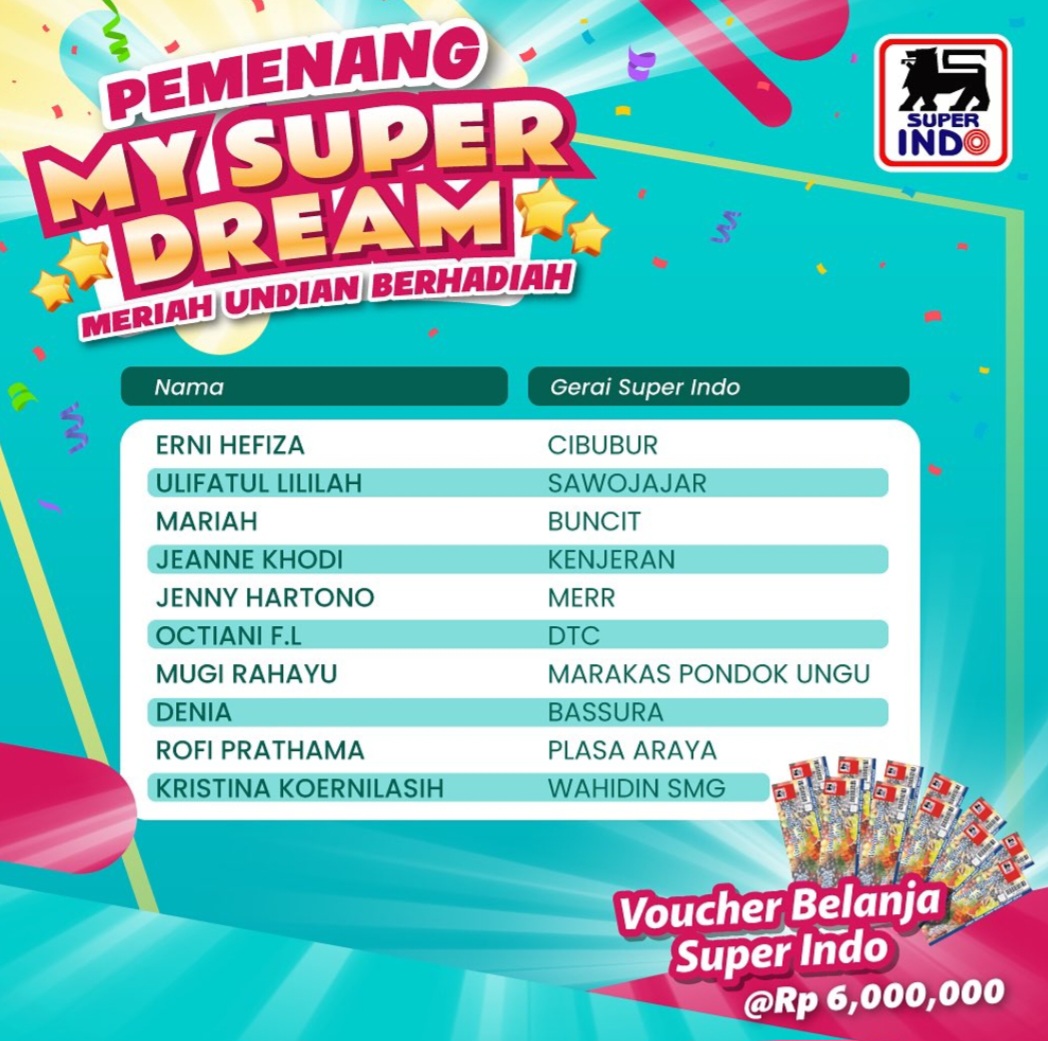 Pemenang Undian My Super Dream Super Indo 2023